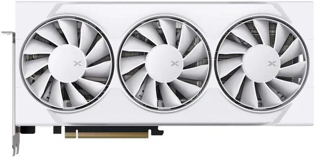 Tarjeta gráfica XFX SWIFT AMD Radeon RX 9060 XT OC blanca de triple ventilador, edición para juegos con 16 GB de GDDR6, HDMI 2xDP, AMD RDNA 4 RX 9060XT de 16 GB