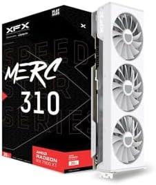 XFX Swift AMD Radeon RX 9070XT Triple Fan White Gaming Edition with 16GB GDDR6 HDMI 3xDP  AMD RDNA 4 RX 97TSWF3W9