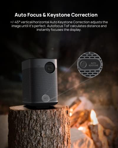 XGIMI Halo  1080P Portable Projector  700 ISO Lumens with Harman Kardon Speakers  Auto Keystone Correction  Auto Focus  Intelligent Obstacle Avoidance  Intelligent Screen Alignment  Android TV 10 0