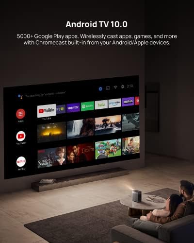 XGIMI Halo  1080P Portable Projector  700 ISO Lumens with Harman Kardon Speakers  Auto Keystone Correction  Auto Focus  Intelligent Obstacle Avoidance  Intelligent Screen Alignment  Android TV 10 0