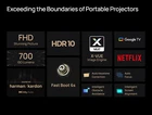 XGIMI Halo  GTV 1080P Portable Projector  700 ISO Lumens  Licensed Netflix
