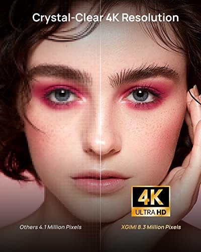 XGIMI Horizon Pro 4K Projector  1500 ISO Lumens  Android TV 10 0 Movie Projector with Integrated Harman Kardon Speakers  Auto Keystone Screen Adaption Home Theater Projector