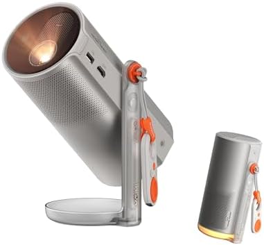 XGIMI MoGo 4 Laser Portable Projector with 4 Filters  550 ISO Lumens  360  Built in Stand  Built in Battery  2 5H Movie Time  Google TV with Licensed Netflix  2 6W Harman Kardon