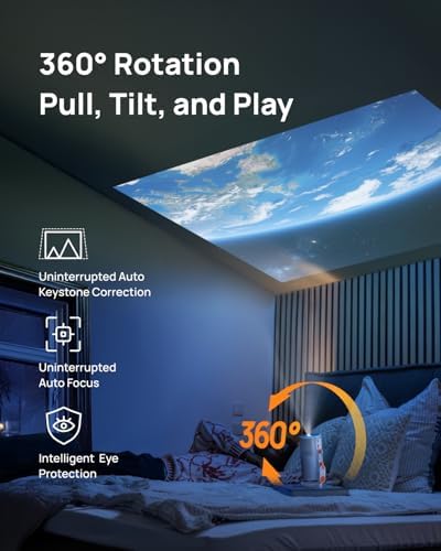 XGIMI MoGo 4 Laser Portable Projector with 4 Filters  550 ISO Lumens  360  Built in Stand  Built in Battery  2 5H Movie Time  Google TV with Licensed Netflix  2 6W Harman Kardon