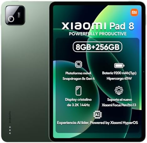 XIAOMI Pad 8 Ai WiFi Version Global  No Calls or Text  11 2 inches 3 2K 144Hz 9200mAh Four Speakers 13 Mp Model 25097RP43G  Blue  256GB   8GB 