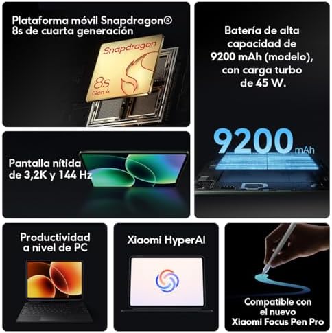 XIAOMI Pad 8 Ai WiFi Version Global  No Calls or Text  11 2 inches 3 2K 144Hz 9200mAh Four Speakers 13 Mp Model 25097RP43G  Gray  256GB   8GB 