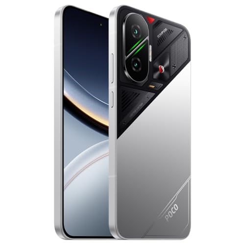 XIAOMI Poco F7 Ai 5G (para Tmobile Mint Tello & Global) (256 GB + 12 GB) NFC 1.5K 6.83 pulgadas Amoled 50MP Sony Cam Gamers Phone NFC Dual sim modelo desbloqueado 25053PC47G (plateado)