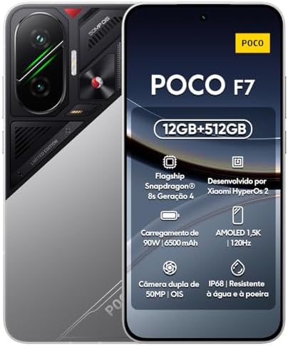 XIAOMI Poco F7 Ai 5G  for Tmobile Mint Tello & Global   512GB   12GB  NFC 1 5K 6 83 Amoled 50MP Sony Cam Gamers Phone NFC Dual sim Unlocked Model 25053PC47G  Silver 
