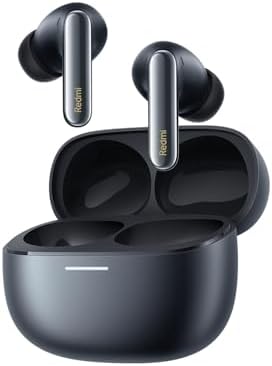 XIAOMI Redmi Buds 6 Pro  True to Life Audio  Hi Res Audio with coaxial Dual Drivers  LDAC  Up to 55dB Active Noise Cancellation  Compatible with Android iPhone and Bluetooth Device  Space Black 