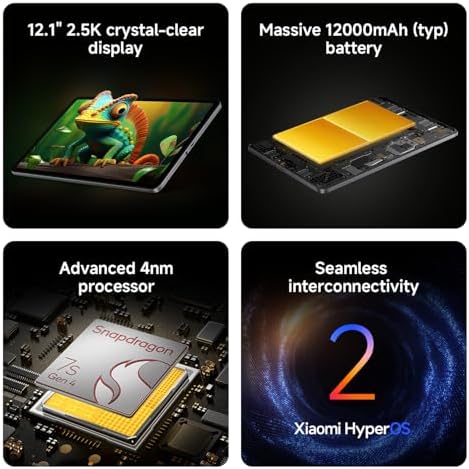 XIAOMI Redmi Pad 2 PRO Only WiFi  No Calls or Text  12 1 2 5K Octa Core 4 Speakers Global ROM 12000mAh Bluetooth Wi Fi 6 8MP Model 25099RP13G  Gray  256GB   8GB 