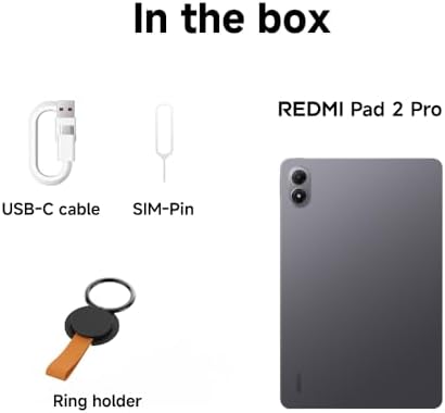 XIAOMI Redmi Pad 2 PRO Only WiFi  No Calls or Text  12 1 2 5K Octa Core 4 Speakers Global ROM 12000mAh Bluetooth Wi Fi 6 8MP Model 25099RP13G  Gray  256GB   8GB 