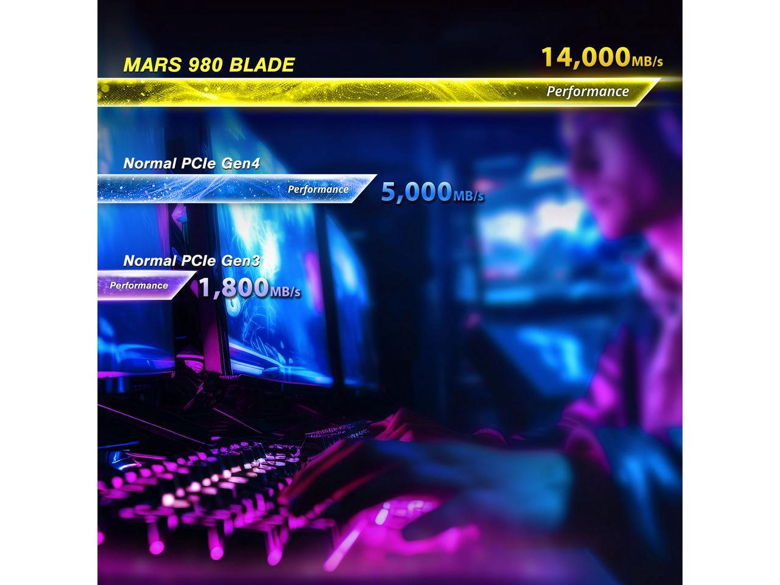 XPG BLADE M 2 2280 4TB PCI Express 5 0 x4 3D NAND Internal Solid State Drive  SSD  Speed up to 14000mb/s SMAR 980B 4TCS