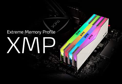 XPG DDR4 D50 RGB 16GB  2x8GB  3200MHz PC4 25600 U DIMM 288 Pins Desktop Memory CL16 Kit White  AX4U32008G16A DW50 