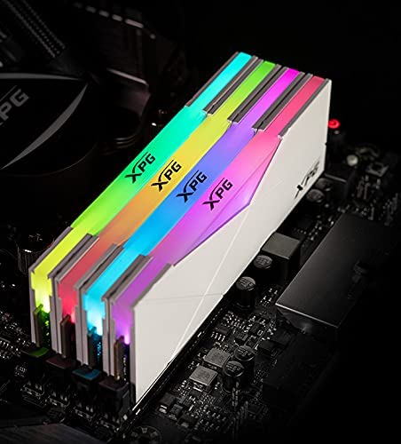 XPG DDR4 D50 RGB 16GB  2x8GB  3200MHz PC4 25600 U DIMM 288 Pins Desktop Memory CL16 Kit White  AX4U32008G16A DW50 