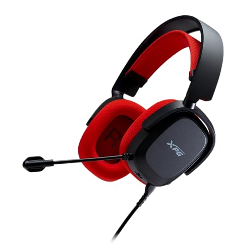 XPG PRECOG Studio Gaming Headset with a 4 4mm Connector USB C DAC w/ESS Audio chipset Large 50mm Drivers 100Hz 8000Hz mic Frequency PRECOG Studio BK/RDCWW