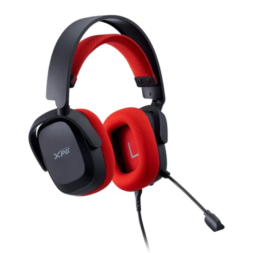 XPG PRECOG Studio Gaming Headset with a 4 4mm Connector USB C DAC w/ESS Audio chipset Large 50mm Drivers 100Hz 8000Hz mic Frequency PRECOG Studio BK/RDCWW