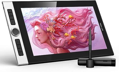 XPPen Innovator 16 Pen Display 15 6 Inch Drawing Monitor Full Laminated Technology Graphics Monitor with Tilt Support Passive Pen and 8 Customizable Shortcut Keys Supports 92  Adobe RGB Color Gamut 