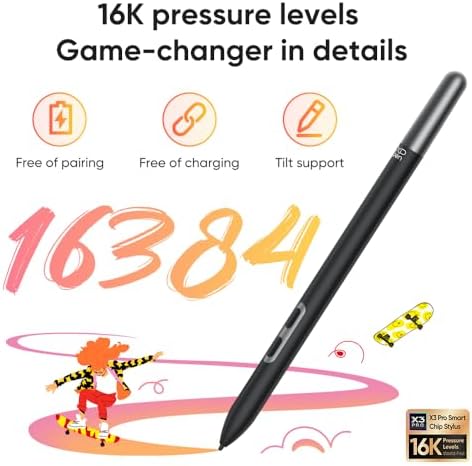 XPPen Magic Drawing Pad 12 2 Inch Standalone Drawing Tablet No Computer Needed with 16384 Pressure Levels X3 Pro Slim Stylus Tilt Support Paper Like Screen 8GB   256GB for Digital Drawing Artists