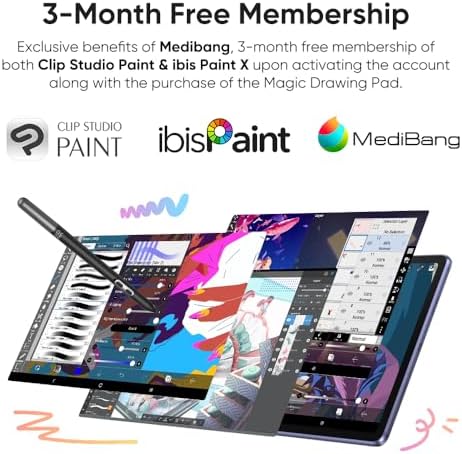 XPPen Magic Drawing Pad 12 2 Inch Standalone Drawing Tablet No Computer Needed with 16384 Pressure Levels X3 Pro Slim Stylus Tilt Support Paper Like Screen 8GB   256GB for Digital Drawing Artists