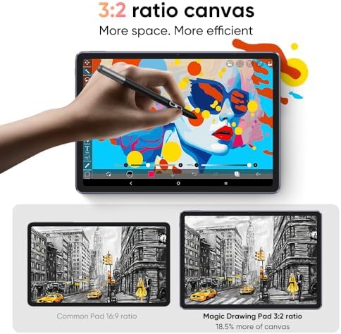 XPPen Magic Drawing Pad 12 2 Inch Standalone Drawing Tablet No Computer Needed with 16384 Pressure Levels X3 Pro Slim Stylus Tilt Support Paper Like Screen 8GB   256GB for Digital Drawing Artists