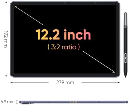 XPPen Magic Drawing Pad 12 2 Inch Standalone Drawing Tablet No Computer Needed with 16384 Pressure Levels X3 Pro Slim Stylus Tilt Support Paper Like Screen 8GB   256GB for Digital Drawing Artists