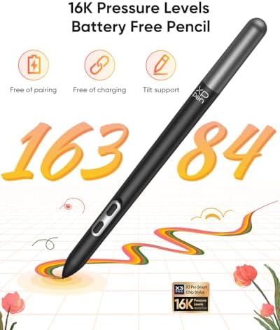 XPPen Standalone Drawing Tablet No Computer Needed Magic Drawing Pad with 16384 Pressure Levels X3 Pro Slim Pencil 12 2 inch Digital Art Tablet with Paper Like Screen  8GB   256GB Portable for Artists