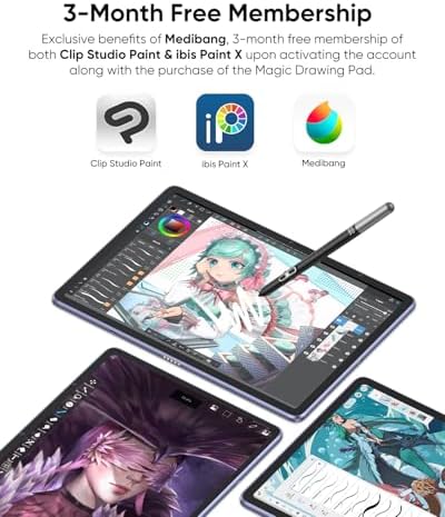 XPPen Standalone Drawing Tablet No Computer Needed Magic Drawing Pad with 16384 Pressure Levels X3 Pro Slim Pencil 12 2 inch Digital Art Tablet with Paper Like Screen  8GB   256GB Portable for Artists