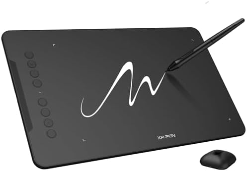 XPPen - Tableta de dibujo Deco 01 V3 actualizada, 16384 niveles de presión con lápiz óptico sin batería, tableta gráfica OSU de 10 x 6 pulgadas, 8 teclas de acceso rápido para arte digital, enseñanza