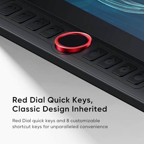 XPPen Upgraded Artist 15 6 Pro V2 Drawing Tablet with Screen 16384 Pen Pressure X3 Pro Stylus Graphic Art Tablet with Full Laminated Anti Glare Glass Tilt Support Red Dial and 8 Shortcut Keys