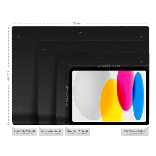 XPPen Wireless Drawing Tablet Deco Pro LW 2nd  11 Inch Bluetooth Computer Graphics Tablet with X3 Pro Stylus & Mini Key dial  Digital Drawing Pad for Animation  Digital Art  Video Editing
