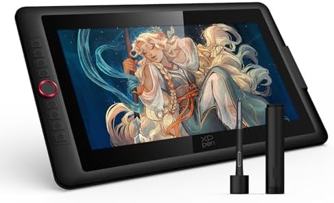 XP PEN Artist12 11 6 Inch FHD Drawing Monitor Pen Display Graphic Monitor with PN06 Battery Free Multi Function Pen Holder and Glove 8192 Pressure Sensitivity
