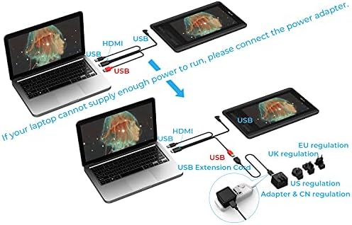 XP PEN Artist12 11 6 Inch FHD Drawing Monitor Pen Display Graphic Monitor with PN06 Battery Free Multi Function Pen Holder and Glove 8192 Pressure Sensitivity