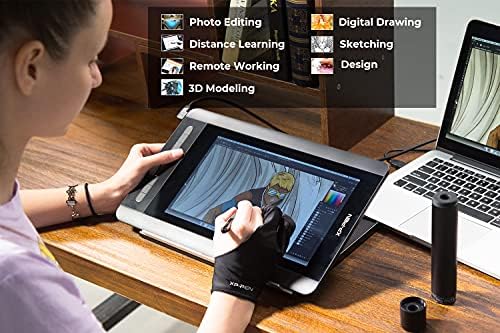 XP PEN Artist12 11 6 Inch FHD Drawing Monitor Pen Display Graphic Monitor with PN06 Battery Free Multi Function Pen Holder and Glove 8192 Pressure Sensitivity