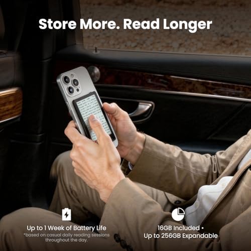 XTEINK X3 eBook Reader  Developer Edition   3 7 Pocket E Ink eReader  Ultra Thin 0 2  2 oz  Magnetic Ready Pogo Pin Charging  Gyroscope Page Turn  Distraction Free Reading  16GB  Mist Gray