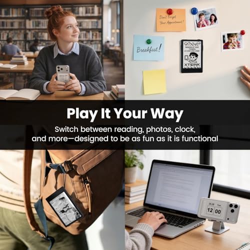 XTEINK X3 eBook Reader  Developer Edition   3 7 Pocket E Ink eReader  Ultra Thin 0 2  2 oz  Magnetic Ready Pogo Pin Charging  Gyroscope Page Turn  Distraction Free Reading  16GB  Mist Gray
