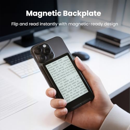 XTEINK X4 E Book Reader  Developer Edition   4 3 Pocket E Ink eReader  Physical Page Turn Buttons  Ultra Thin 0 23 & 2 72 oz  Magnetic Ready Design  Distraction Free Reading  16GB  Space Black