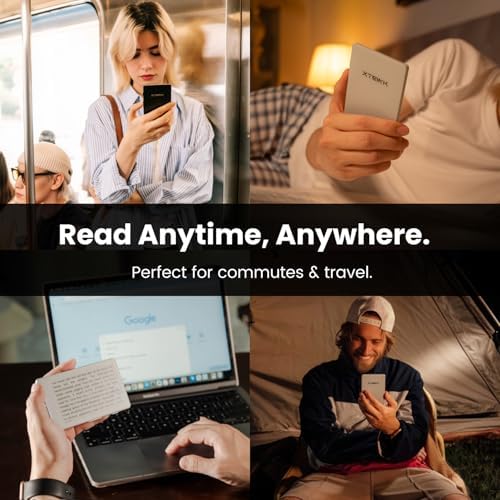 XTEINK X4 E Book Reader  Developer Edition   4 3 Pocket E Ink eReader  Physical Page Turn Buttons  Ultra Thin 0 23 & 2 72 oz  Magnetic Ready Design  Distraction Free Reading  16GB  Space Black