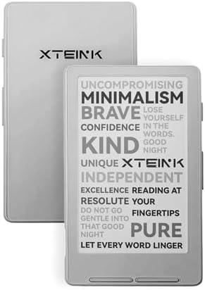 XTEINK X4 E Book Reader  Developer Edition   4 3 Pocket E Ink eReader  Physical Page Turn Buttons  Ultra Thin 0 23 & 2 72 oz  Magnetic Ready Design  Distraction Free Reading  16GB  Mist Gray