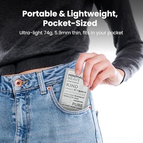 XTEINK X4 E Book Reader  Developer Edition   4 3 Pocket E Ink eReader  Physical Page Turn Buttons  Ultra Thin 0 23 & 2 72 oz  Magnetic Ready Design  Distraction Free Reading  16GB  Mist Gray
