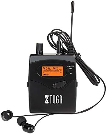 XTUGA RW2080 Wireless in Ear Monitor System  UHF Wireless IEM System  Mono Dual Channel Stage Monitors for Musicians Singers  4 Bodypacks with 40 Frequencies  300Ft for Band  Studio  902 928mhz 