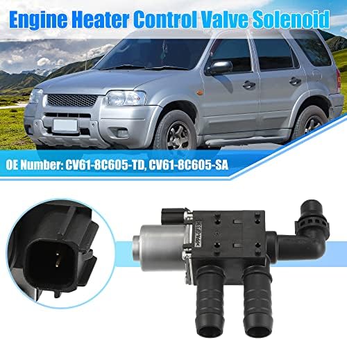 X AUTOHAUX CV61 8C605 TD Engine Heater Control Valve Solenoid for Ford Escape 2013 2019 for Ford Transit Connect 2014 2018