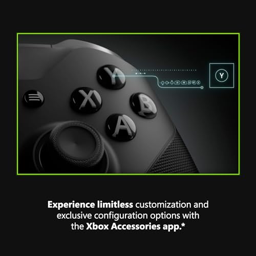 Xbox Elite Series 2 Core Wireless Gaming Controller   Black   Xbox Series X S  Xbox One  Windows PC  Android  and iOS
