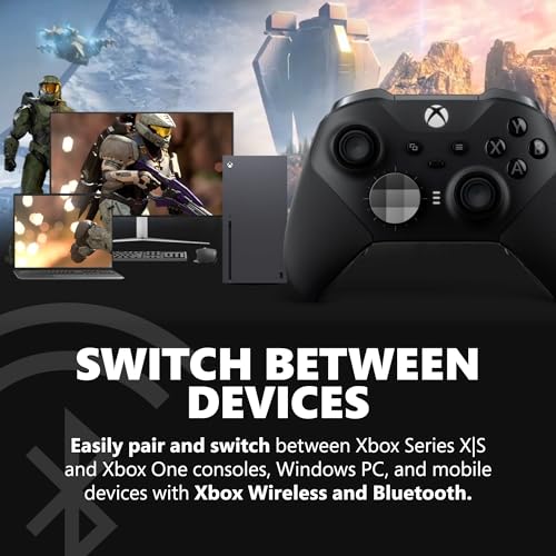 Xbox Elite Series 2 Core Wireless Gaming Controller   Black   Xbox Series X S  Xbox One  Windows PC  Android  and iOS