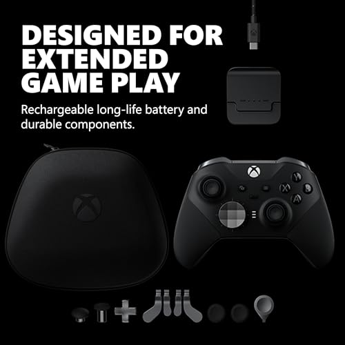Xbox Elite Series 2 Core Wireless Gaming Controller   Black   Xbox Series X S  Xbox One  Windows PC  Android  and iOS