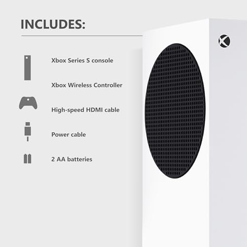 Xbox Series S - Consola de juegos totalmente digital - SSD de 512 GB - Incluye control inalámbrico Xbox - 120 FPS - Blanco robot