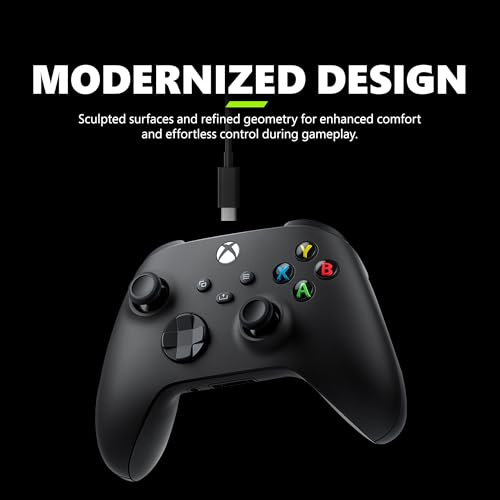 Xbox Wireless Gaming Controller (2025) – Carbon Black – Play on Xbox, Windows, Android, iOS, FireTV Sticks, Smart TVs, VR Headsets