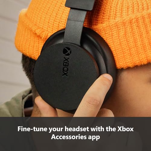 Xbox Wireless Gaming Headset   Over Ear Headphones   Spatial Audio with Dolby Atmos  Windows Sonic Series X S  One  Windows PC  Mobile   Carbon Black