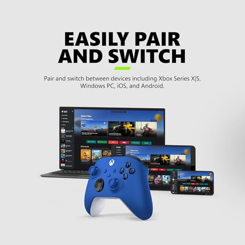 Xbox Wireless Gaming Controller  2025    Shock Blue   Play on Xbox  Windows  Android  iOS  FireTV Sticks  Smart TVs  VR Headsets
