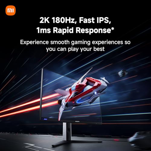 Xiaomi Monitor de juegos Mini-LED G Pro 27 pulgadas HDR 1000 2K QHD 2560x1440, Fast IPS, 180Hz 1ms, 99% DCI-P3, AMD Freesync, ángulo ajustable, 2 x HDMI 2.0, 2 × DP 1.4, blanco