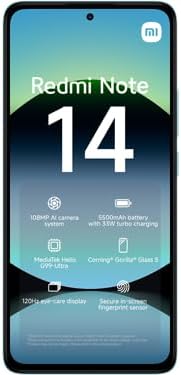 Xiaomi Redmi Note 14 4G LTE  for Tmobile Mint Tello Global   256GB   8GB  6 67 120Hz 108MP AI Camera Unlocked Global Version Dual Sim  Lime Green 